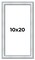 Panoramic Classic Silver Picture Frame - UV Acrylic, Foam Board Backing, Hanging Hardware